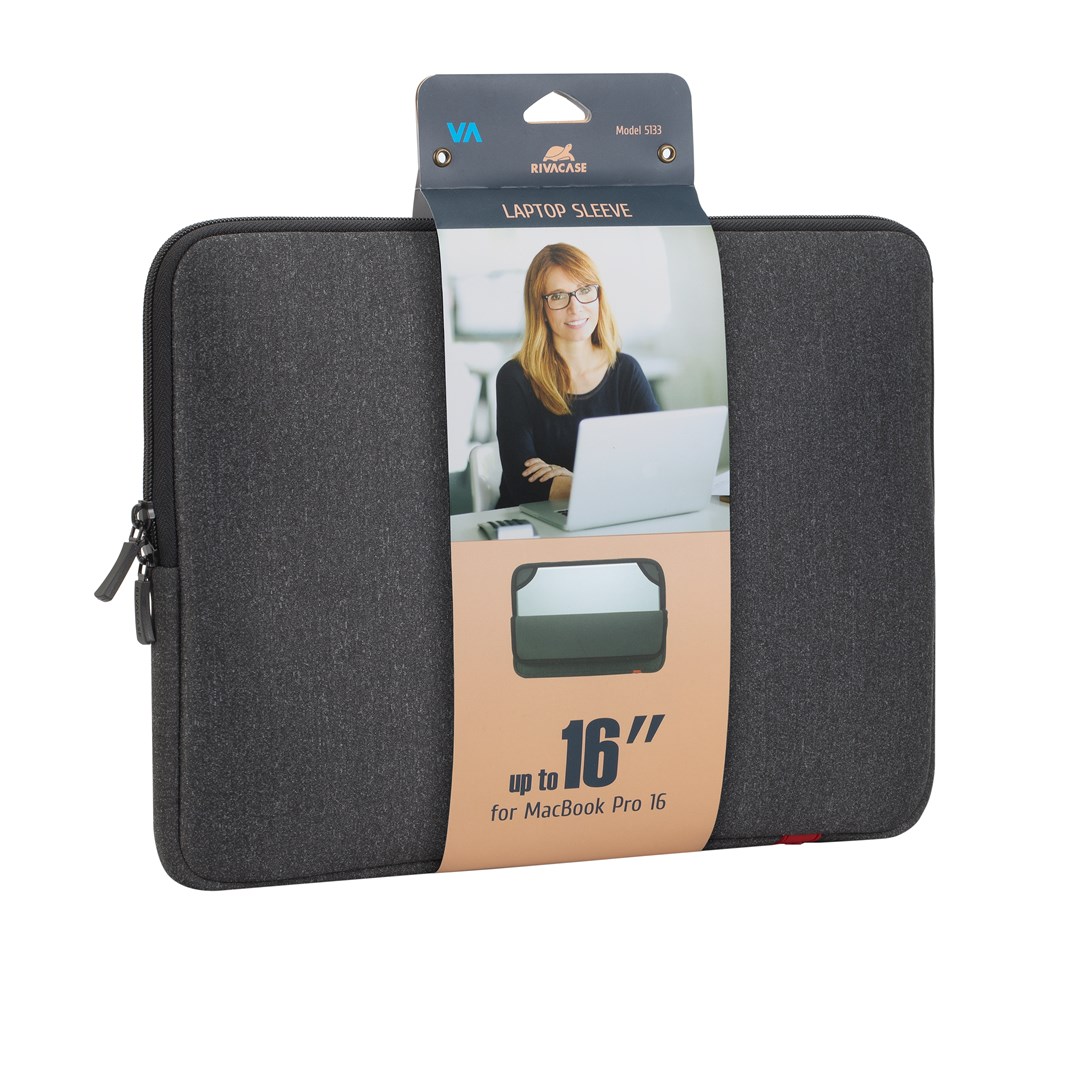 Këllëf mbrojtës për laptop RivaCase, 15.6", e hirtë