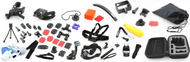 Set aksesorësh për kamera sportive LARGEST, për GoPro HERO 4 3+ 3 2 dhe SJCAM, komplet universal, i zi