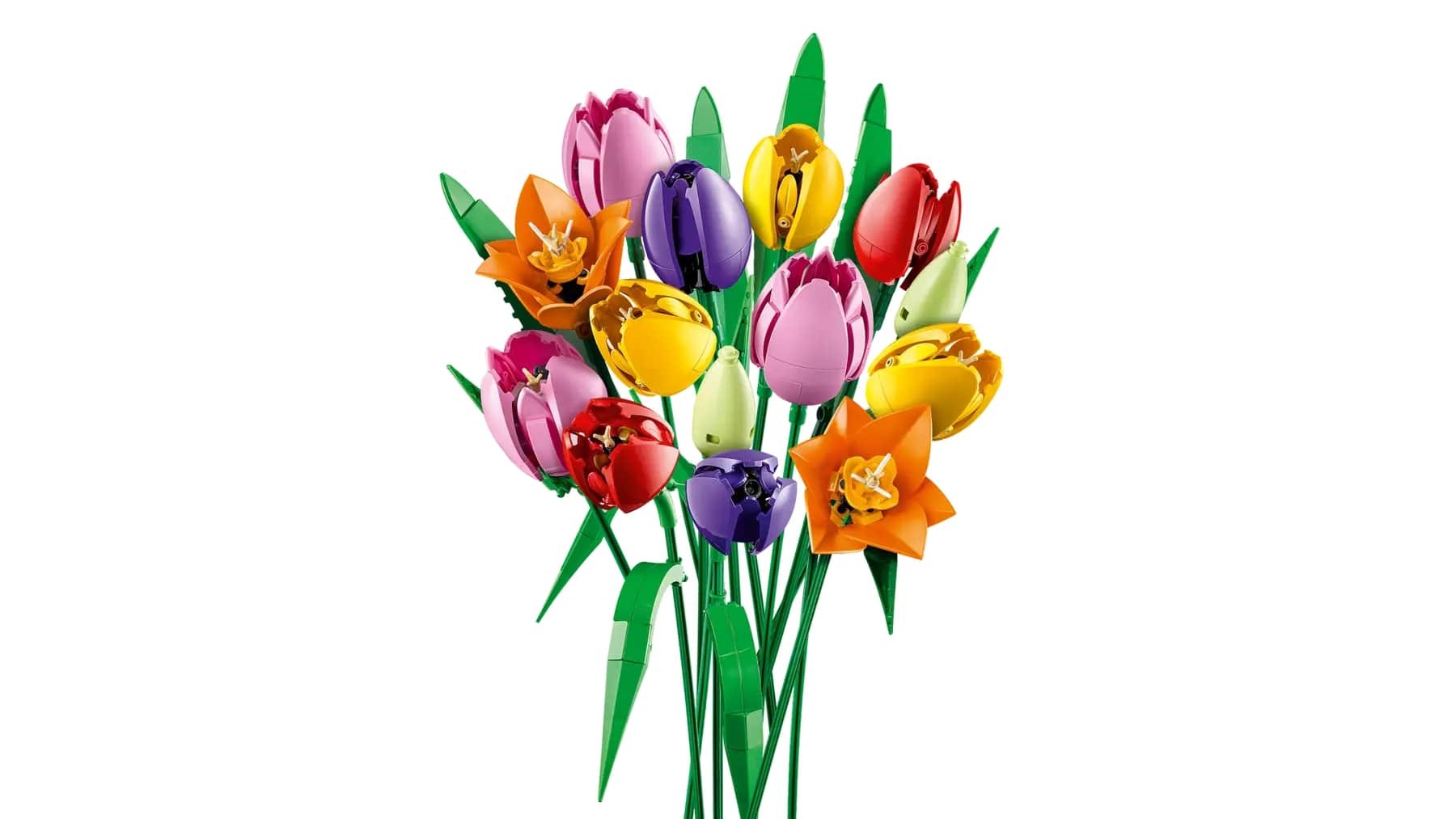 Set LEGO Tulip Bouquet 11501, buqetë dekorative, shumëngjyrëshe