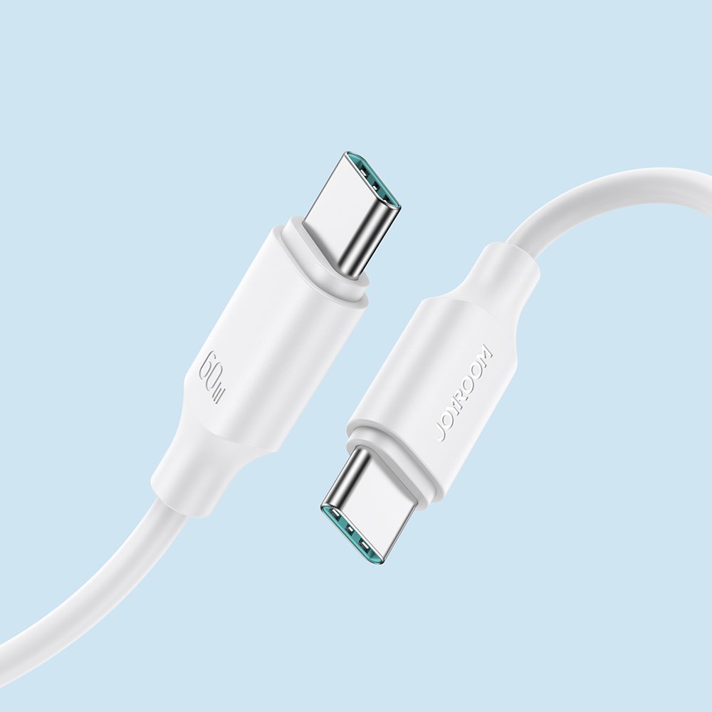 Kabllo USB C në USB C Joyroom A9, 60W PD QC, 1m, e bardhë