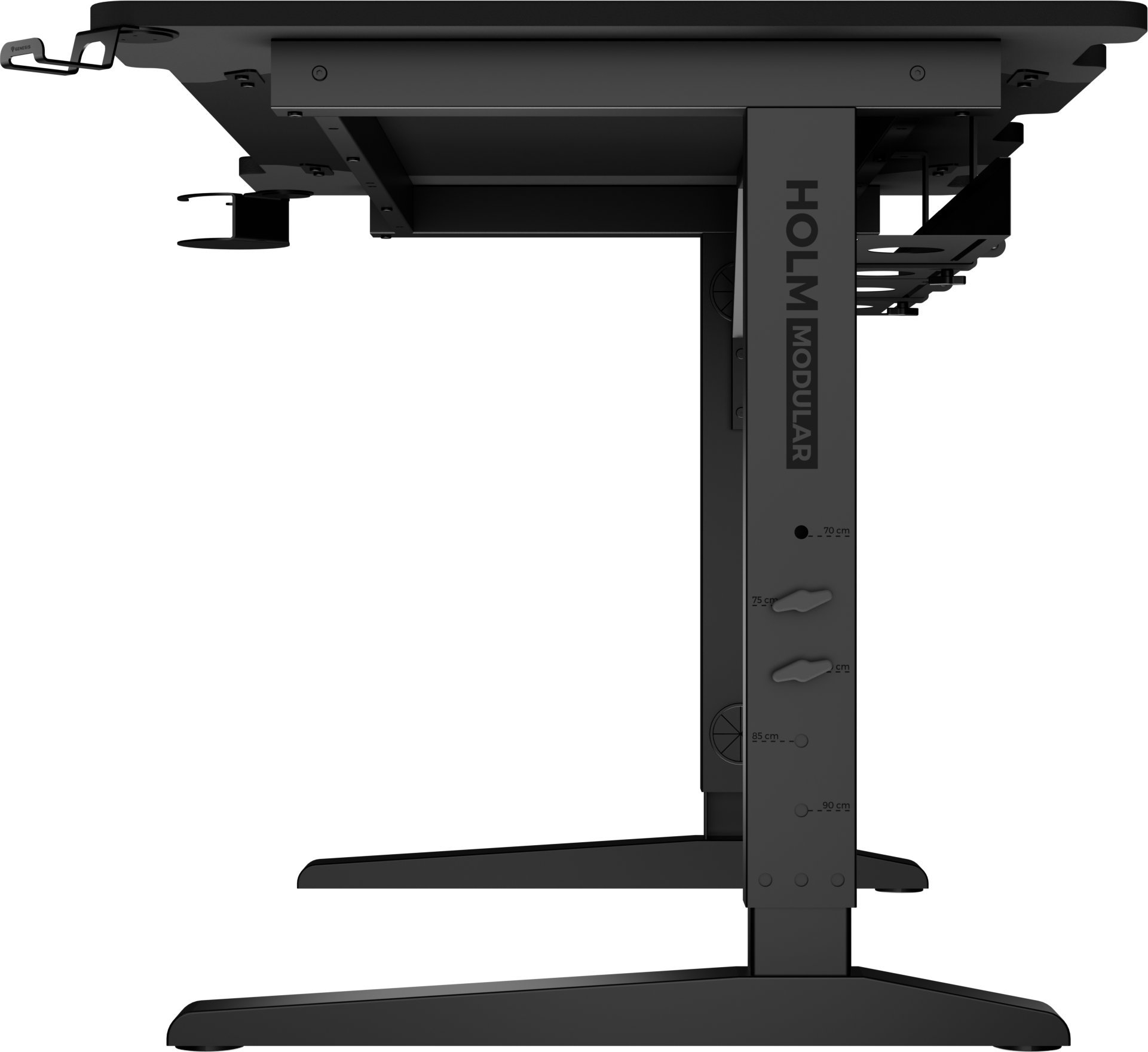 Tavolinë gaming Genesis Holm Modular 120, 120 cm, RGB, e zezë