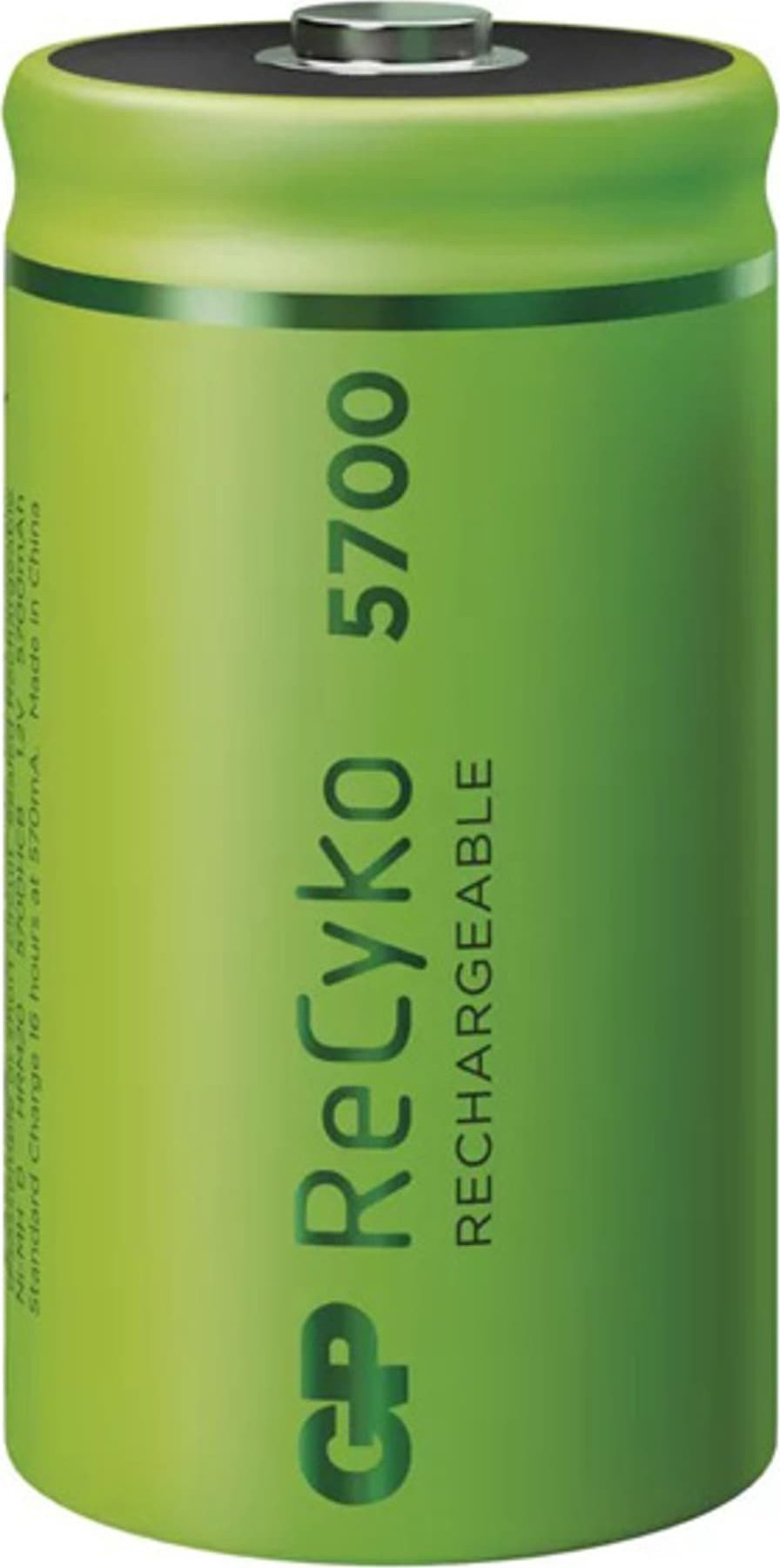 Bateri të rikarikueshme GP ReCyko 5700 D HR20, 5700 mAh, NiMH, jeshile