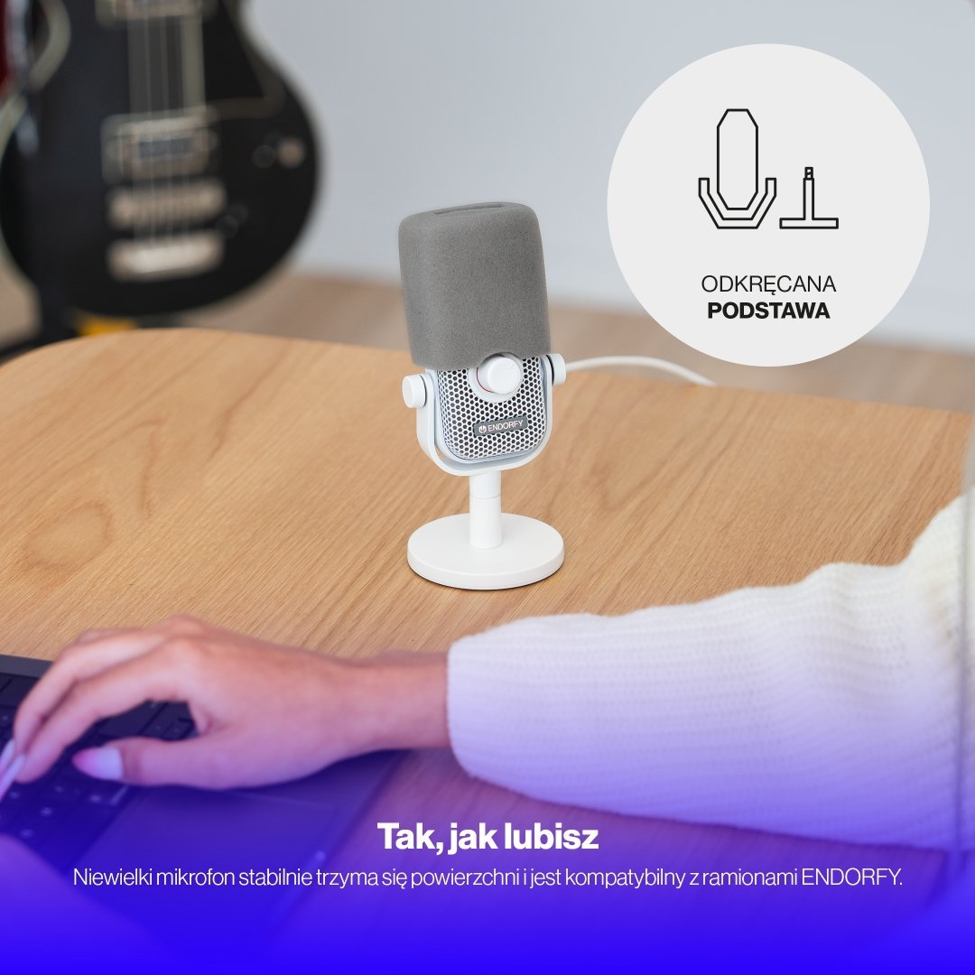 Mikrofon studio ENDORFY EY1B015, USB, kardioid, i zi