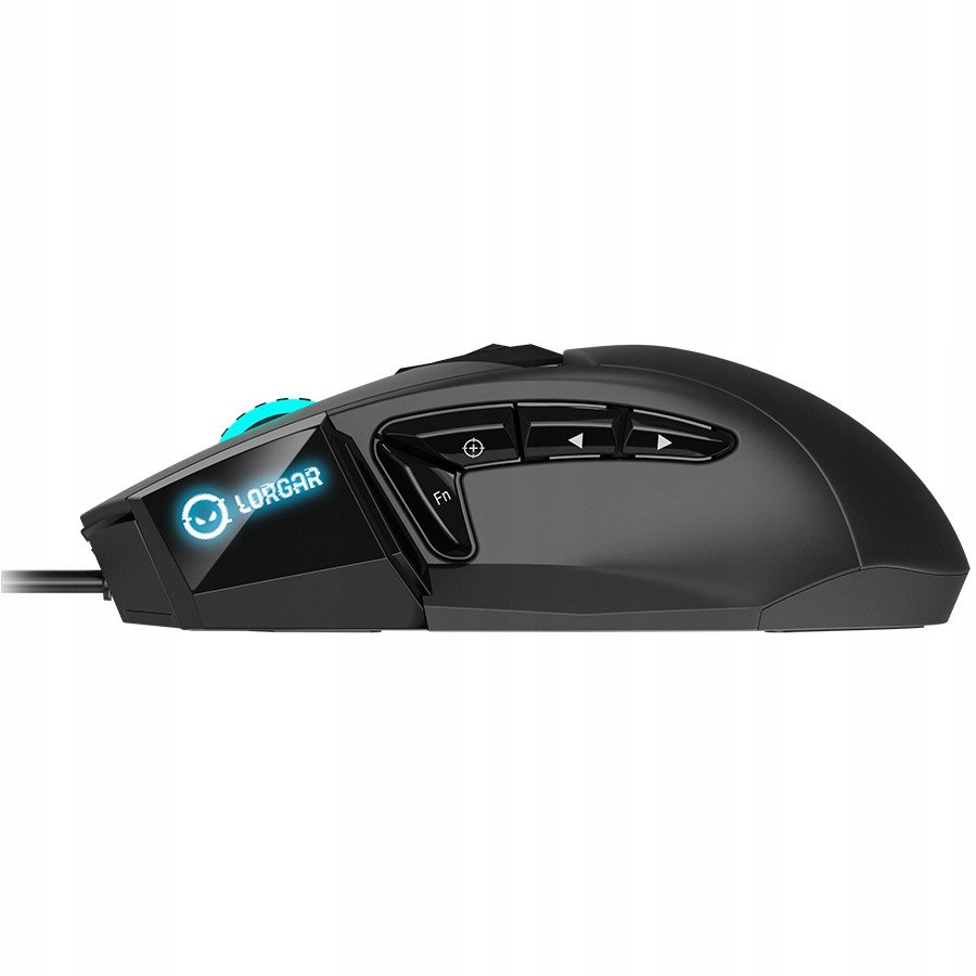 Maus gaming Lorgar Stricter 579, me kabllo, RGB, i zi