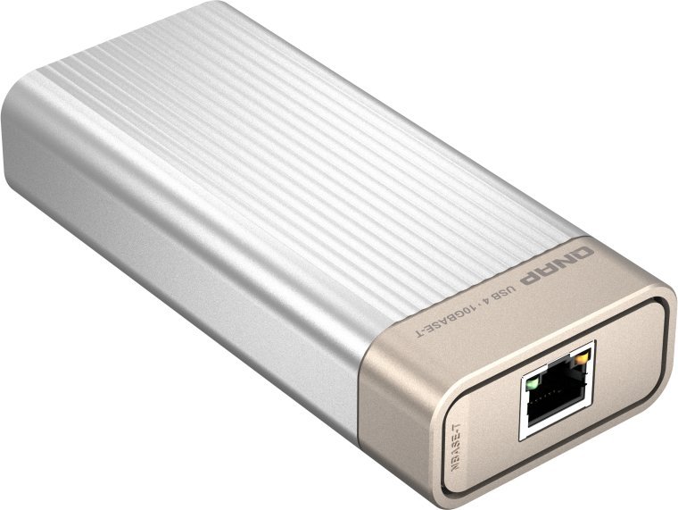 Adapter rrjeti QNAP QNA-UC5G1T, USB 4 Type C në 10GBASE T, 10000 Mbit/s, gri