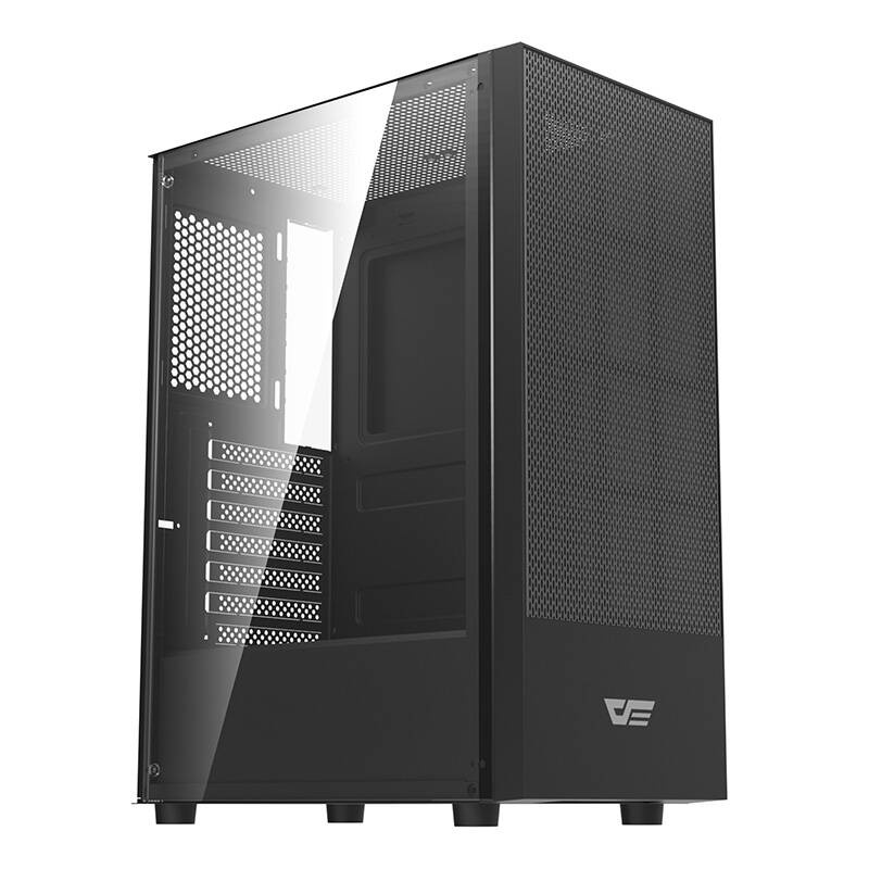 Kuti PC Darkflash A290, MIDI Tower ATX MATX ITX, panel xhami i temperuar, e zezë
