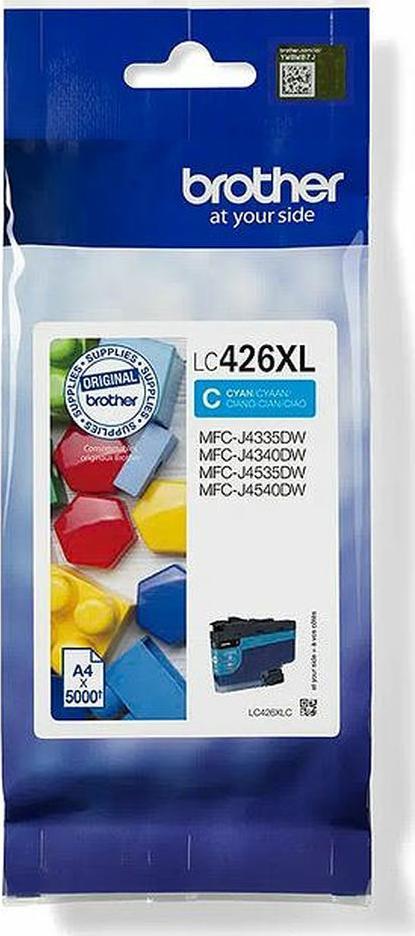 Patronë boje Brother LC123C, cyan XL, deri 5000 faqe, blu