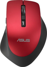 Maus Asus WT425, wireless, USB, i zi dhe i kuq