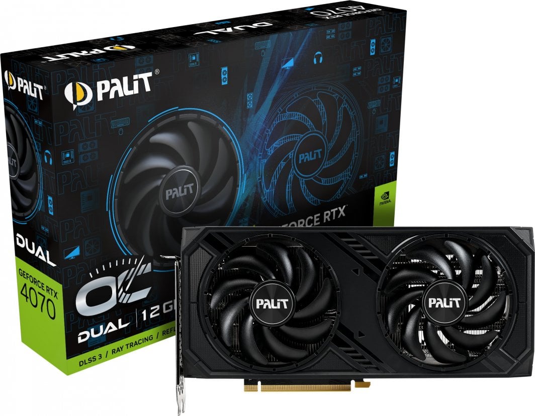 Kartelë grafike Palit GeForce RTX 4070 Dual OC, 12GB GDDR6X