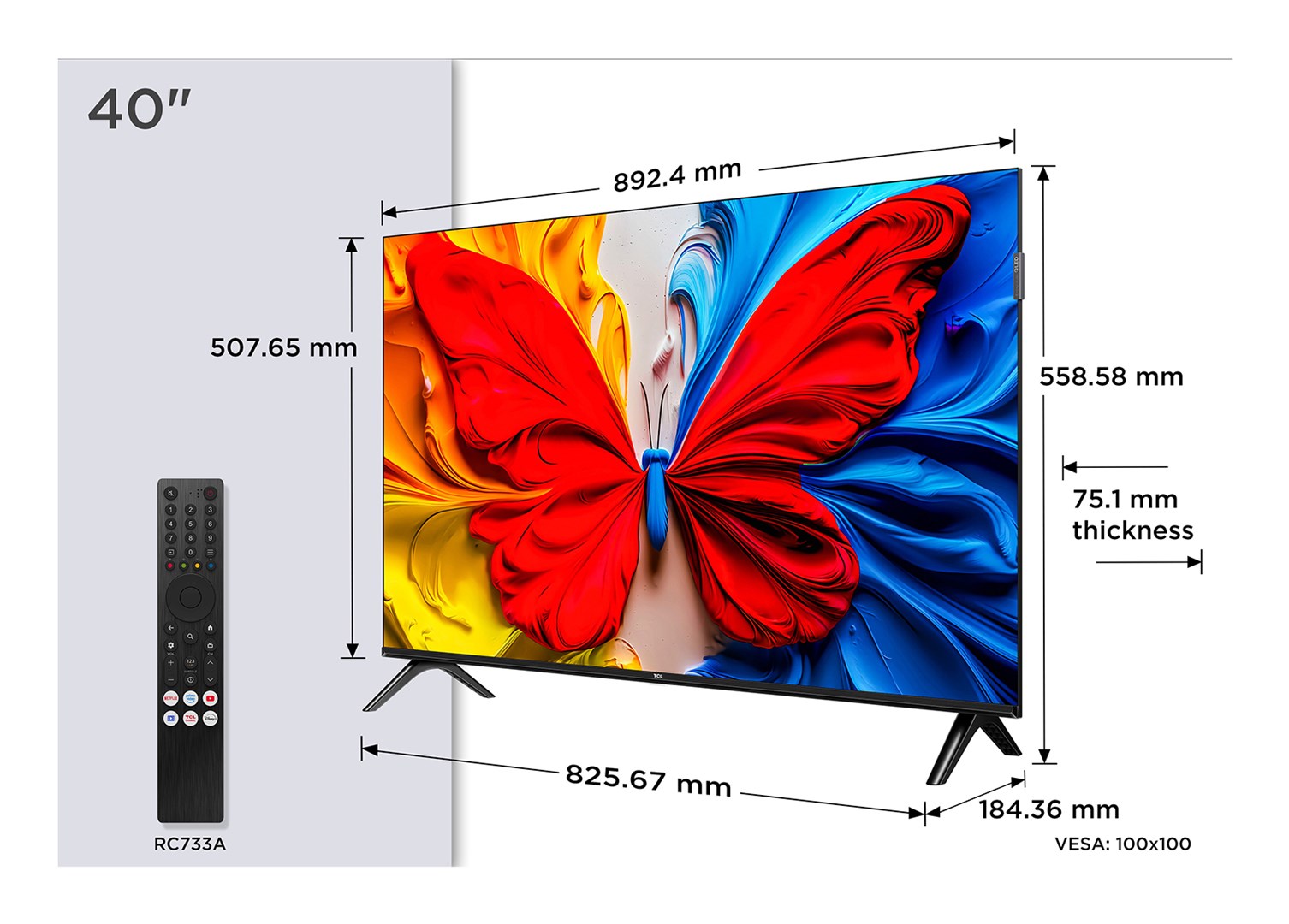 Televizor TCL 40S59K S Series, 40", QLED FHD, Android TV, i zi