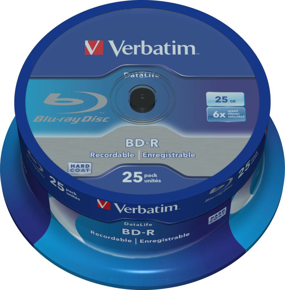 Disqe Verbatim BD-R, 6x, 25GB, 25 copë