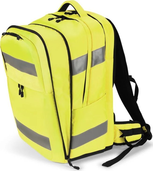 Çantë shpine Dicota Backpack Hi-Vis, 17.3", 32-38L, e verdhë reflektuese