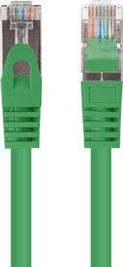 Kabllo rrjeti Lanberg Patchcord CAT6 FTP, 1m, set 10 copë, e gjelbër