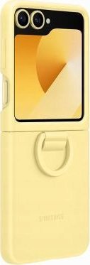 Mbulesë telefoni Samsung EF-PF741, 6.7", silikoni me unazë, e verdhë