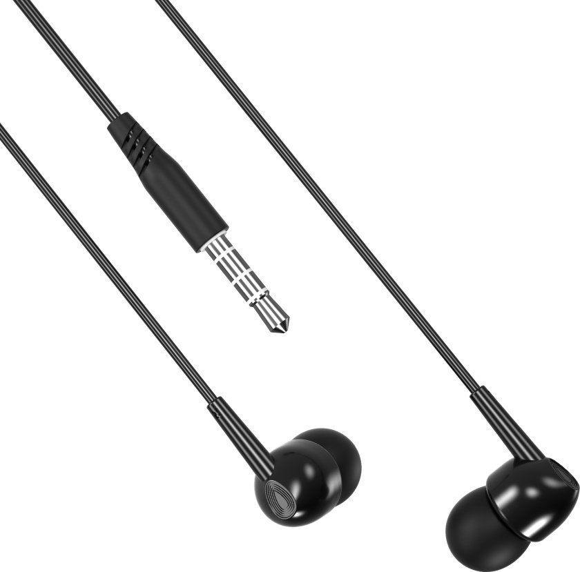 Kufje me tela XO EP37 In Ear, jack 3.5mm, me mikrofon, të zeza