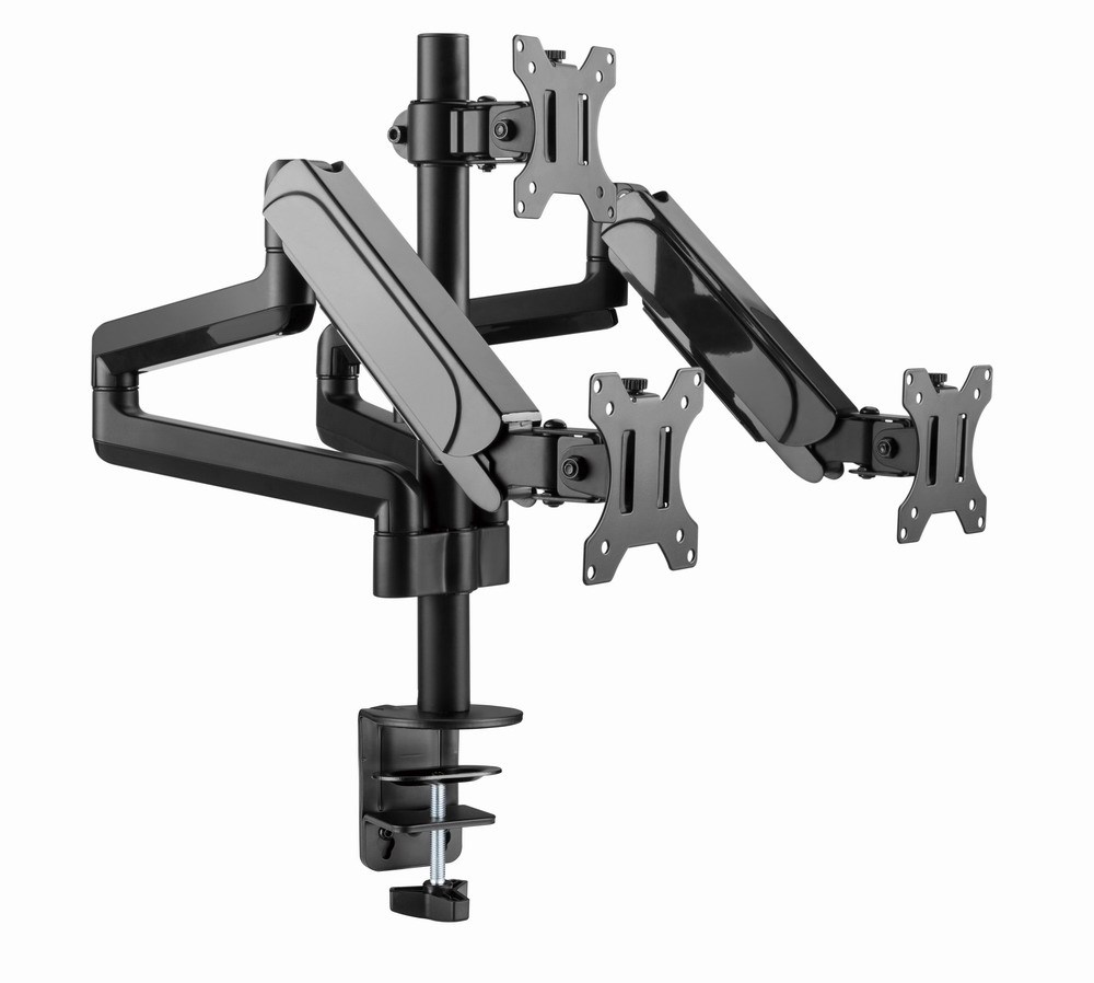 Mbajtëse tavoline për tre monitorë Gembird MA-DA3-01, 17-27", 7kg, e zezë