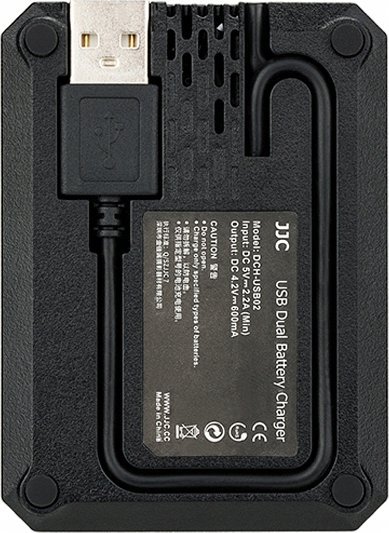 Karikues dyfishtë USB për bateri JJC DCH NB13L, për Canon NB 13L, i zi