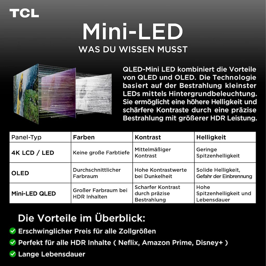 Televizor TCL 65Q8CX7, 65", 4K Ultra HD, 144Hz, Smart Google TV