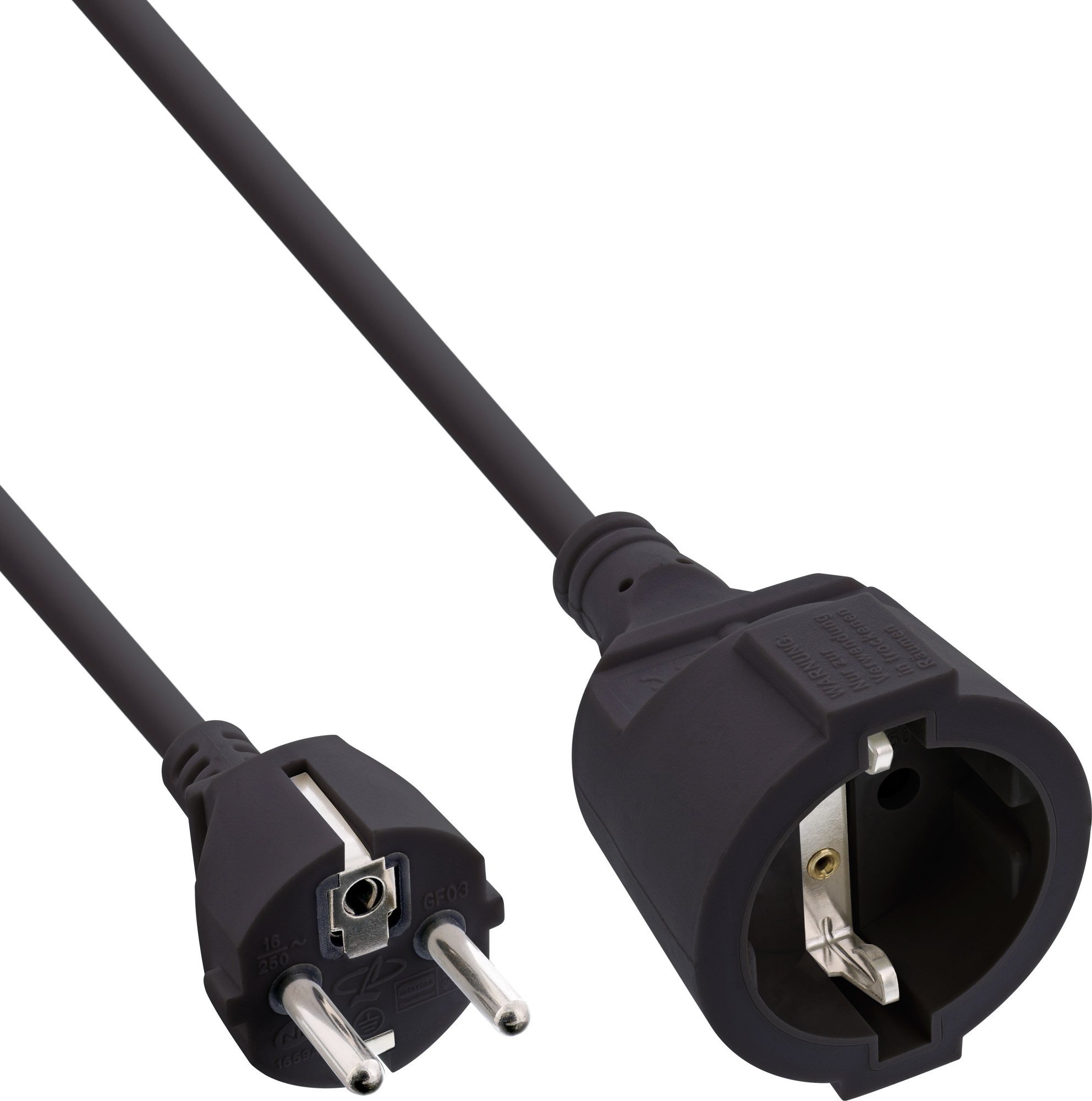 Kabllo zgjatuese InLine, Type F, 20m, e zezë
