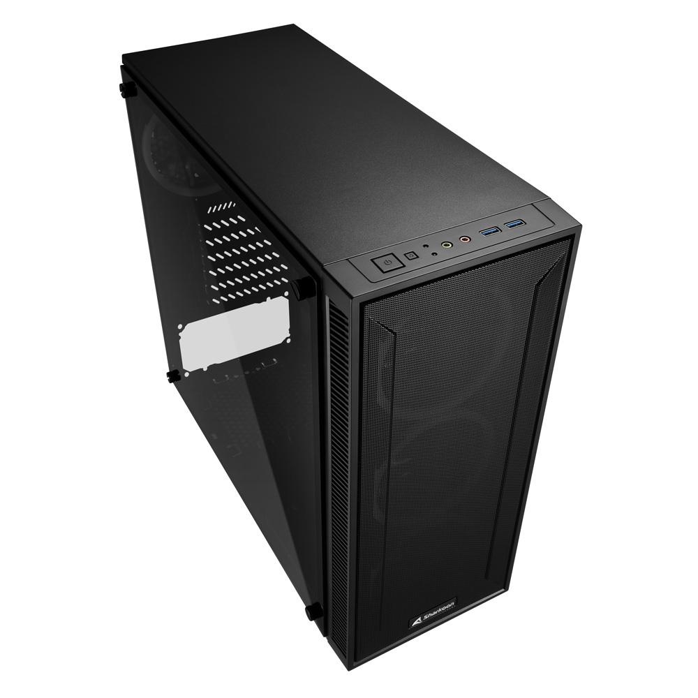 Kornizë PC Sharkoon TG4M RGB, ATX, 4 ventilatorë RGB, e zezë