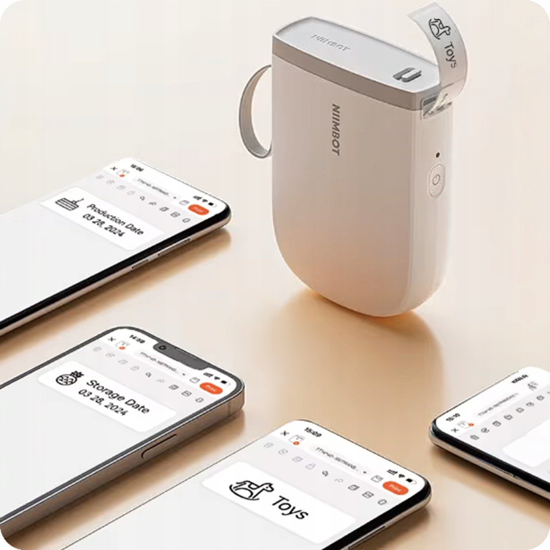 Printer etiketa Niimbot D11 H Smart, Bluetooth, me rrotull etiketa, i zi