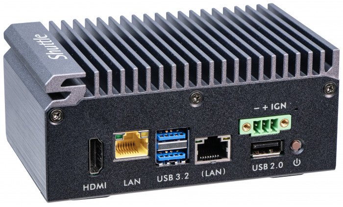PC barebone industrial Shuttle SPCEL03, Intel Atom X6413E, deri 32GB RAM, pa zhurmë