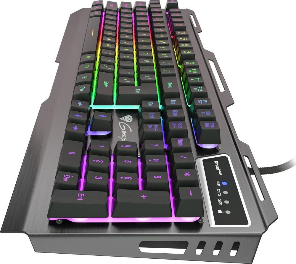 Tastierë gaming Genesis Rhod 420 RGB, membranore, ndriçim RGB, e zezë
