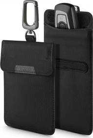 Çantë mbrojtëse Spigen Faraday Cage, RFID Keyless, bllokues sinjali, e zezë