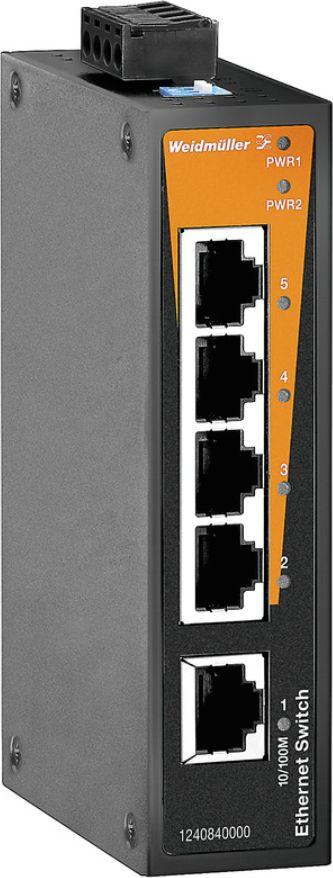 Ndërprerës rrjeti WEIDMULLER IE-SW-BL05-5TX (1240840000), i zi