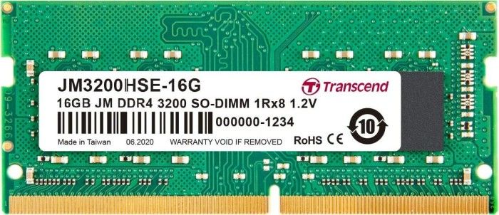 Memorie RAM për laptop Transcend JetRam JM3200HSE-16G, 16GB DDR4, 3200MHz, SODIMM