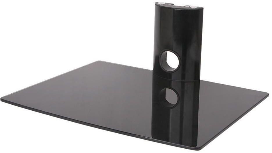 Raft muri për DVD OEM STO D-49N, kapacitet 10kg, xham i fortifikuar, i zi