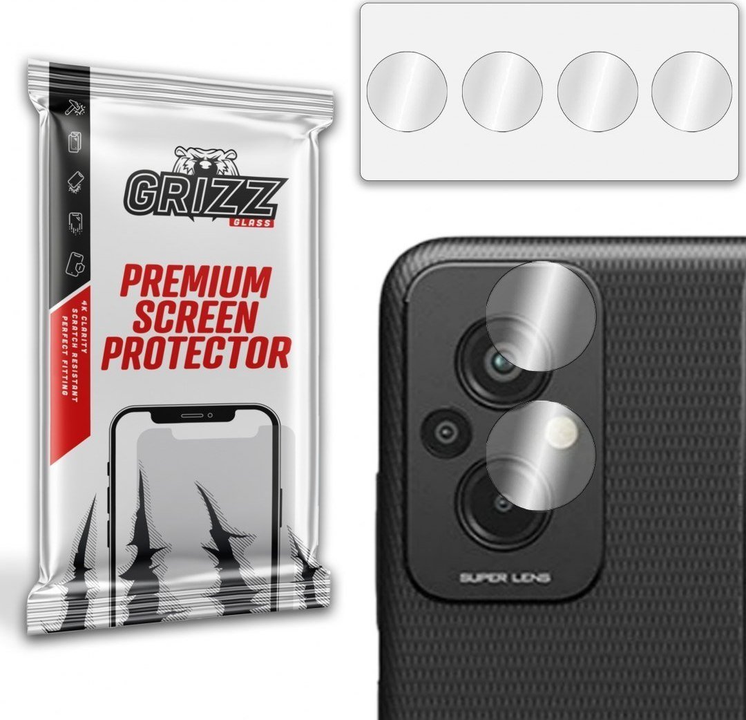 Xham mbrojtës për kamerë GrizzGlass Xiaomi Redmi 11 Prime 4G, set 2 copë, transparent