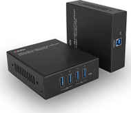 Extender USB Lindy 100m, USB 3.2 Gen 1, Cat.6A HDBaseT, metalik