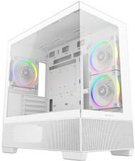 Kuti PC DEEPCOOL CG380 3F, Mid Tower M ATX, xham i temperuar, e bardhë