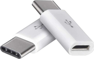 Adapter USB C në Micro USB Emos, set 2 copë, USB 2.0, i bardhë