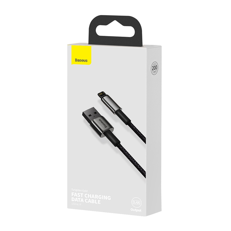 Kabllo USB Baseus CALWJ-A01 USB A në Lightning, 2 m, 2.4A, e zezë