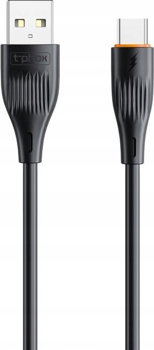 Кабел за полнење T-phox X-lite, USB Type-C, 1 m, 3A, црн