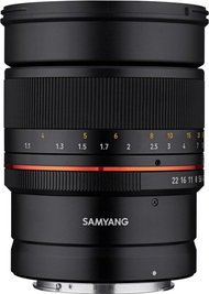Objektiv Samyang Canon RF 85mm f/1.4, fokus manual, i zi