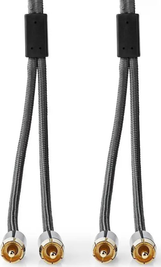 Kabllo audio NEDIS Profigold, 5m, RCA 2x në 2x, i artë