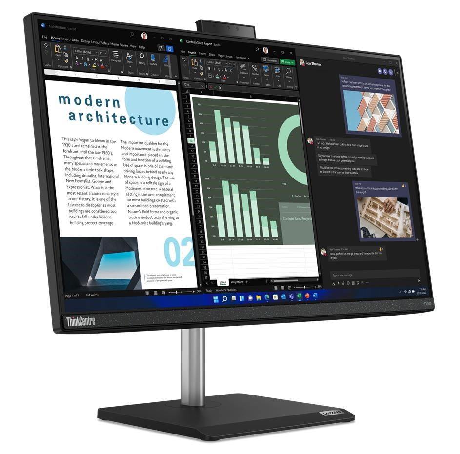 Kompjuter All-in-One Lenovo ThinkCentre Neo 30a 24 Gen 4, i5, 8GB, 256GB SSD, i zi