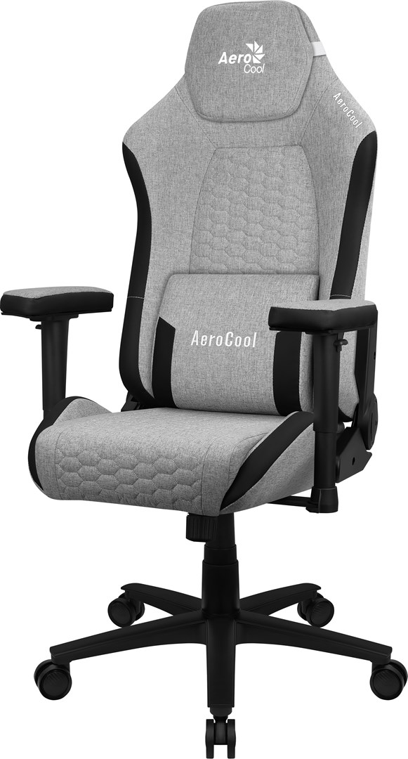 Karrige për lojëra Aerocool CROWN AeroWeave, 150kg, e hirtë
