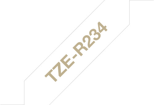 Shirit për printer Brother TZE-R234, e bardhë / ari