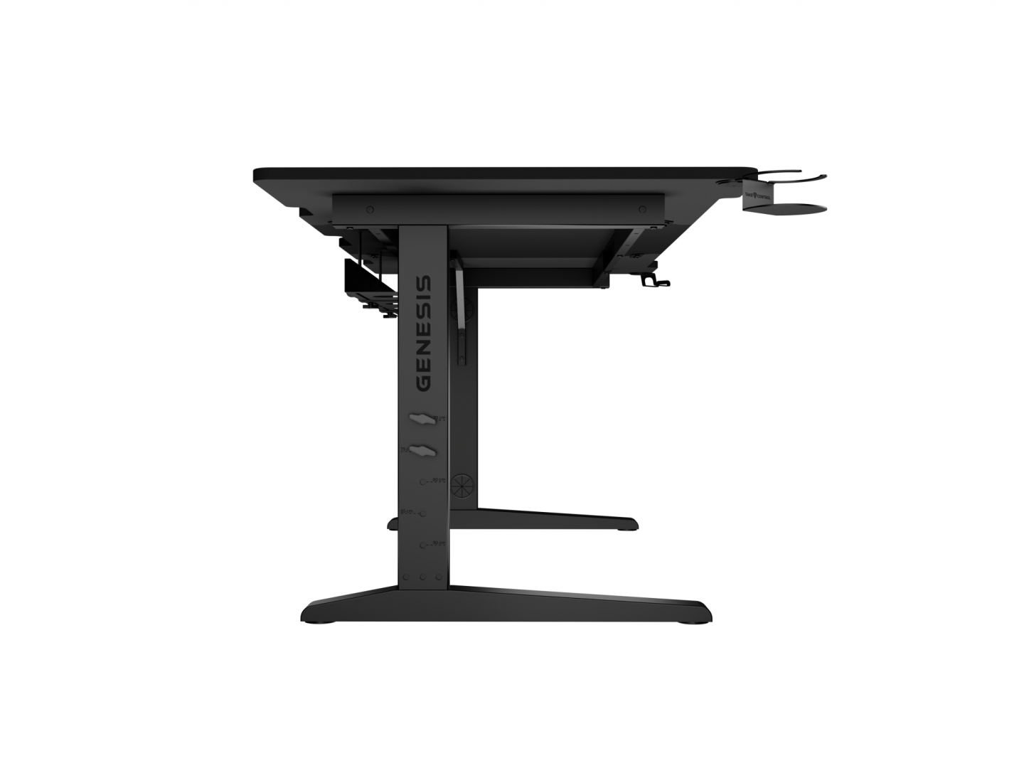 Tavolinë gaming Genesis Holm Modular 180, 180cm, ndriçim RGB, e zezë