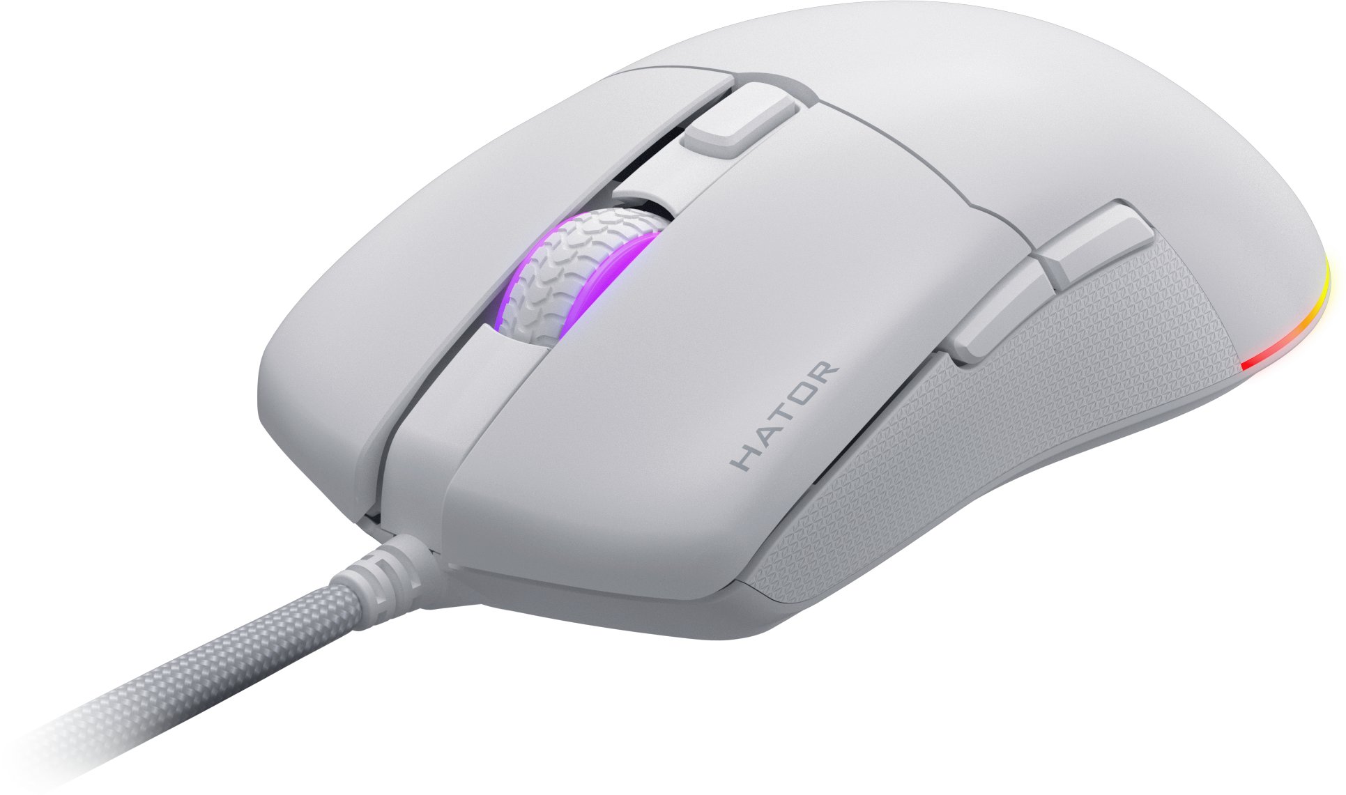Maus gaming Hator Pulsar 3, me kabllo, 12000 DPI, i bardhë