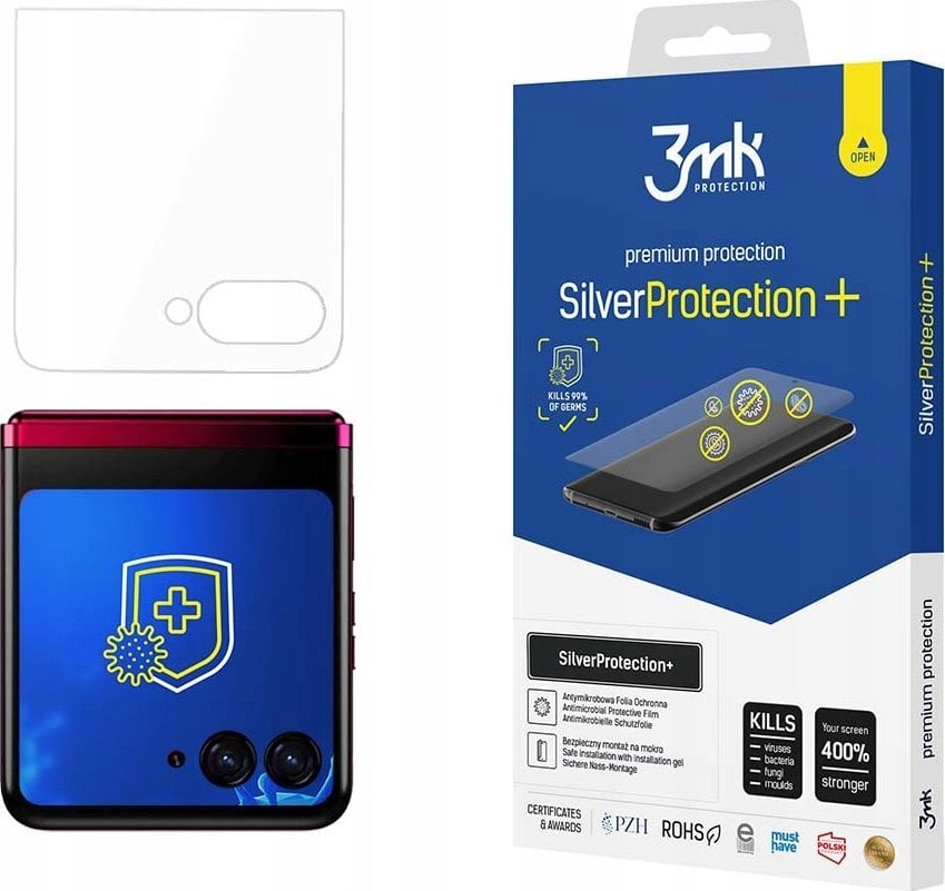 Folie mbrojtëse ekrani 3MK SilverProtection Plus për Motorola Razr 40 Ultra Front, transparente