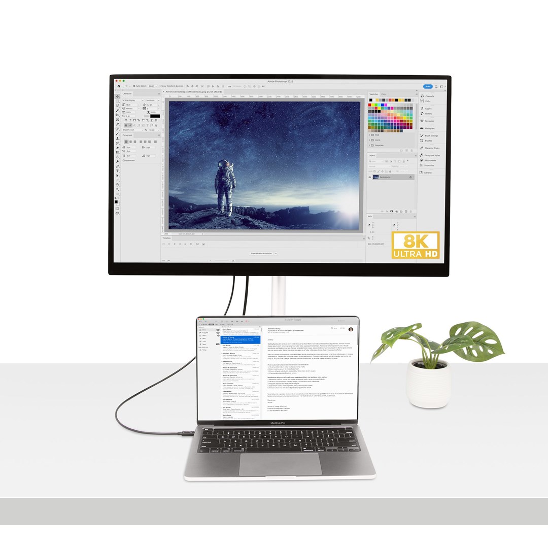 Kabllo Thunderbolt 4 StarTech.com, 3ft, 40Gbps, 100W, e zezë