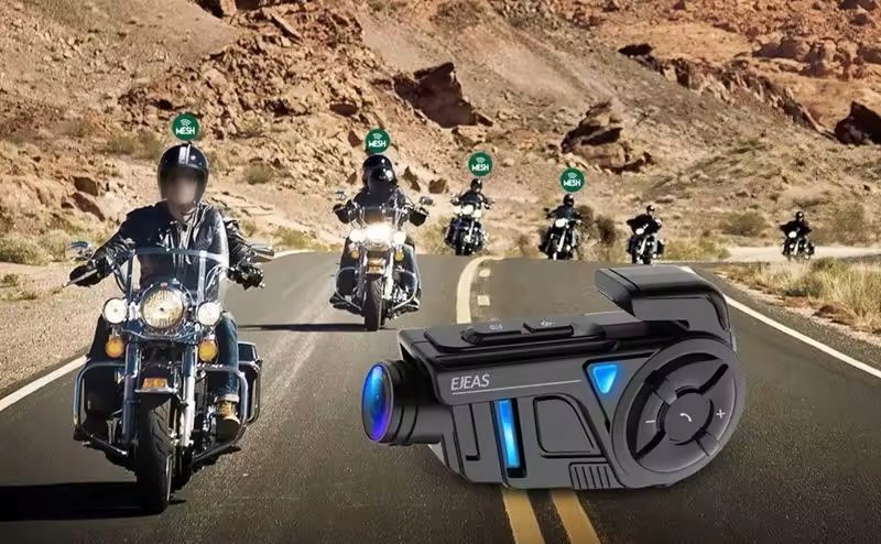 Set interkomi moto Ejeas S, regjistrim video, deri 1000m, 2 helmeta