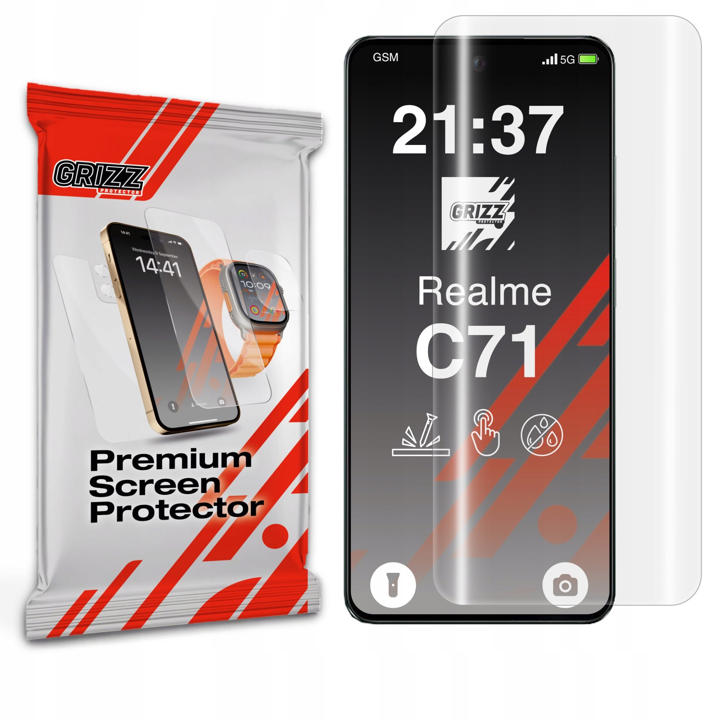 Folie ekrani Grizz Hydrofilm për Realme C71, hidrogel, transparente