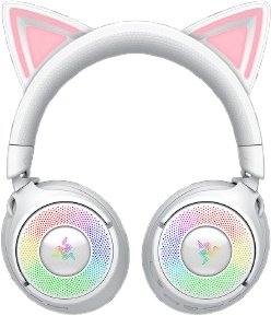 Kufje gaming Razer Kraken Kitty V3 Pro, wireless dhe me kabllo, RGB, të bardha