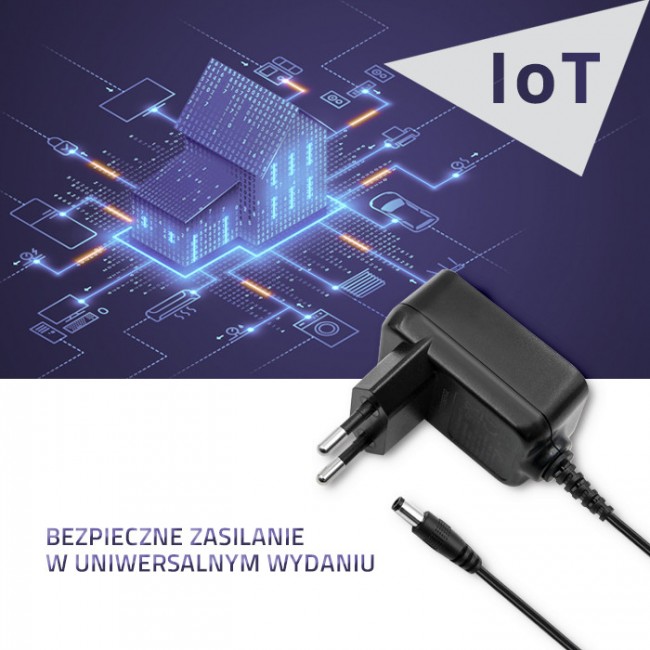 Karikues Qoltec për DC-in, 2 A, 10W, i zi